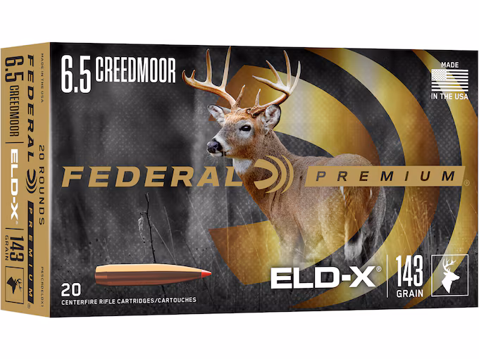 Federal Premium 6.5 Creedmoor 143grain ELD-X Box of 20
